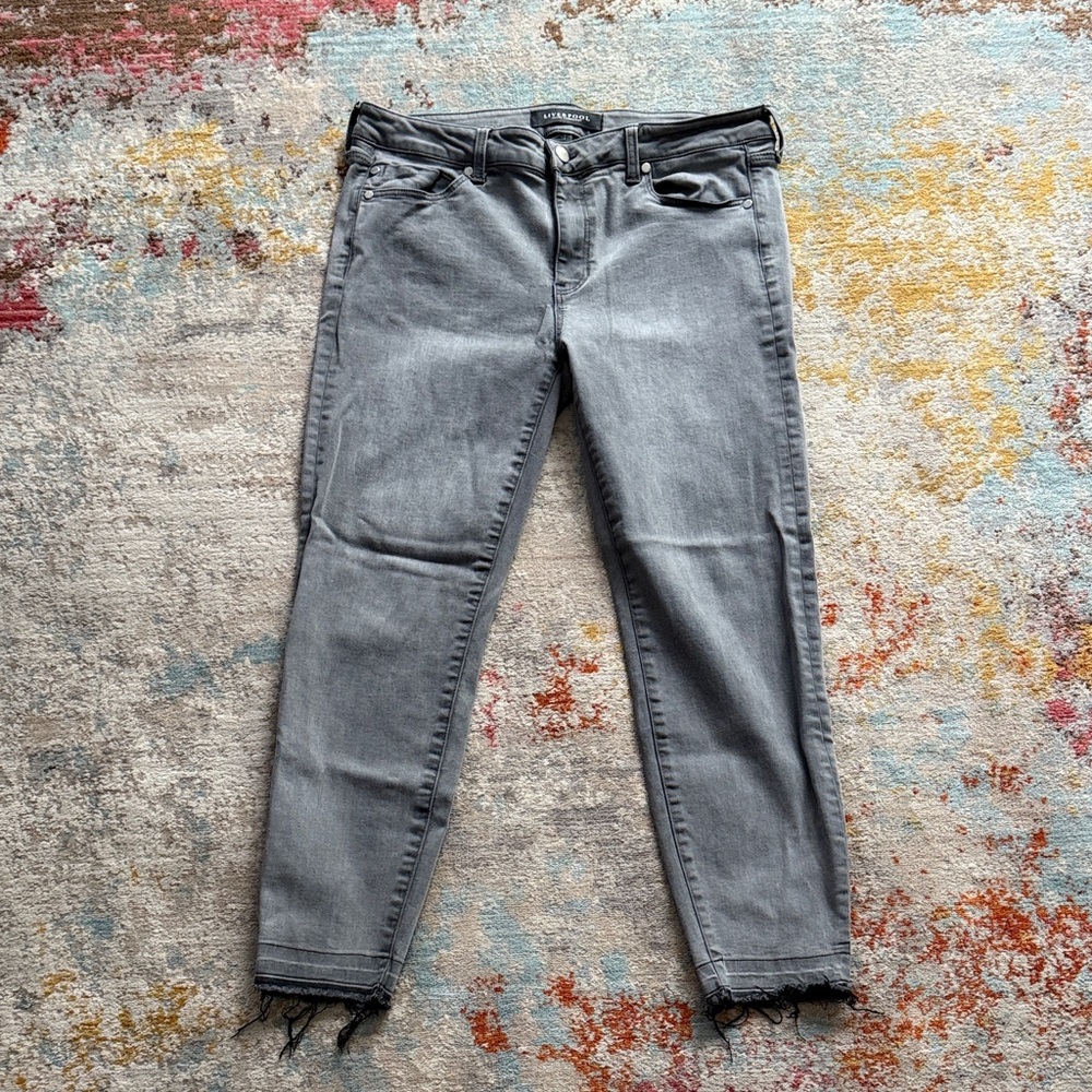 Express Light Gray Skinny Jeans